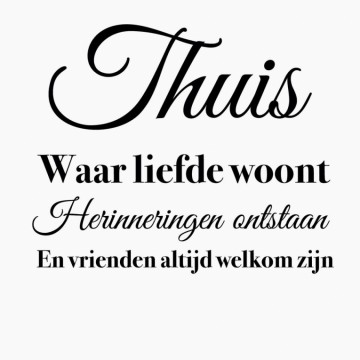 Muursticker Thuis waar liefde woont