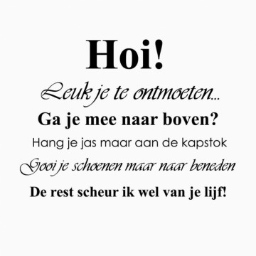 Trapsticker Hoi leuk je te ontmoeten