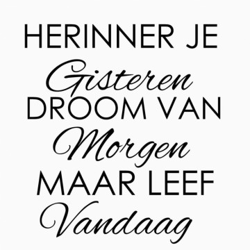 Trapsticker Herinner je gisteren