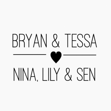 Voordeursticker Namen met hartje