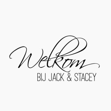 Voordeursticker Welkom bij...