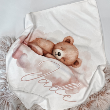 Badcape voor babys you are so loved met teddy beer en eigennaam 0