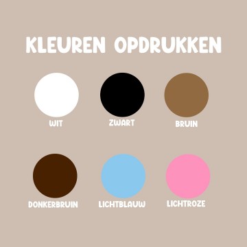 Beige toilettas met naam of namen 3