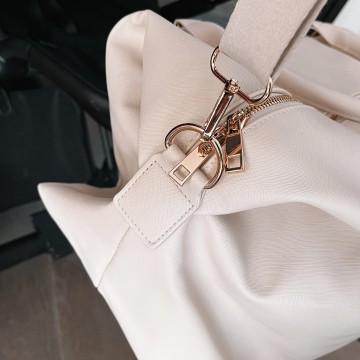 Beige xl luiertas met naam of namen 2