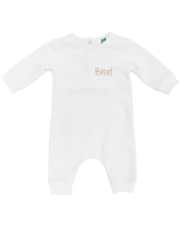 Boxpakje baby met naam wit