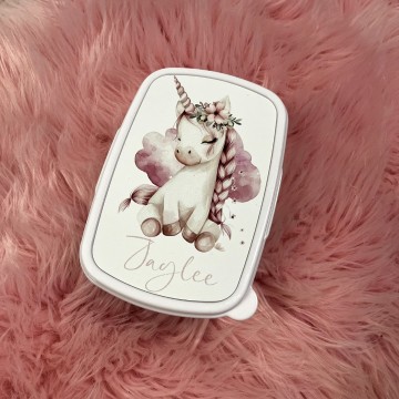 Broodtrommel unicorn voor kinderen met naam