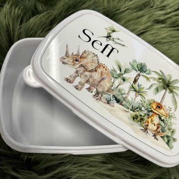 Broodtrommel voor kinderen dino met naam 2