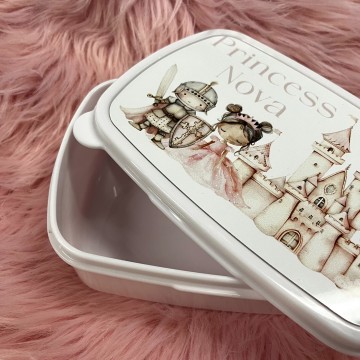 Broodtrommel voor kinderen princess met naam 2