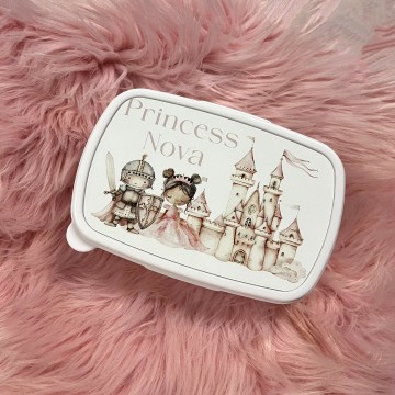 Broodtrommel voor kinderen princess met naam