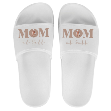 Dames badslippers mom of kindernaam of kindernamen met eigen foto 0