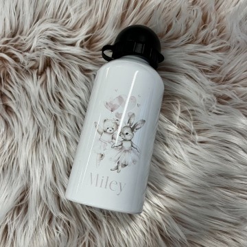 Drinkbeker voor kinderen teddy en bunny ballerina met naam