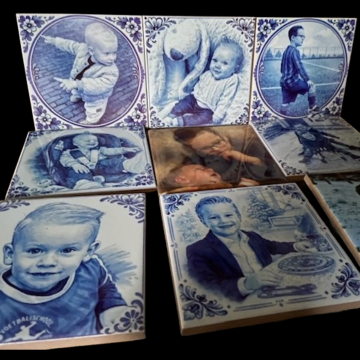 Gepersonaliseerd tegeltje delfts blauwjpg