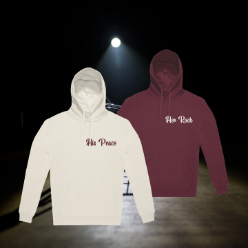 Hoodie his peace her rock nieuw achtergrond