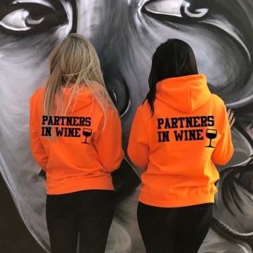 Hoodie set partners in wine livingstickers