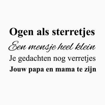 Kinderkamersticker Ogen als sterretjes