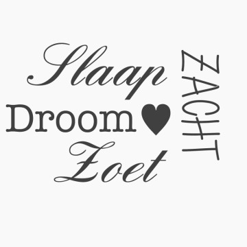 Slaapkamersticker Slaapzacht droom zoet