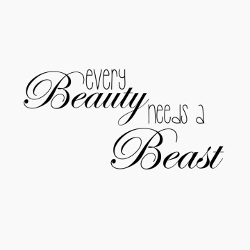 Slaapkamersticker Beauty Beast