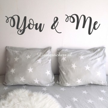 Slaapkamersticker You & me
