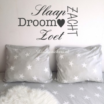 Slaapkamersticker Slaapzacht droom zoet
