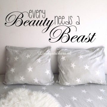 Slaapkamersticker Beauty Beast