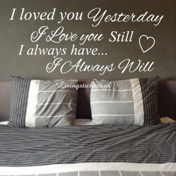 Slaapkamersticker Yesterday