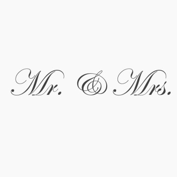 Slaapkamersticker Mr. &  Mrs.