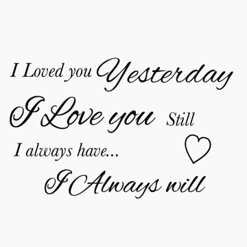 Slaapkamersticker Yesterday