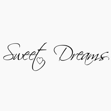 Slaapkamersticker Sweet dreams met hartje