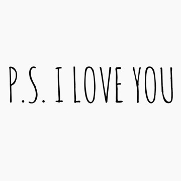 Slaapkamersticker P.s. i love you