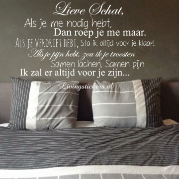 Slaapkamersticker Lieve schat