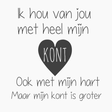 Slaapkamersticker Ik hou van jou