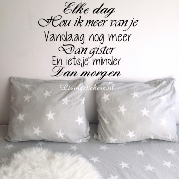 Slaapkamersticker Elke dag