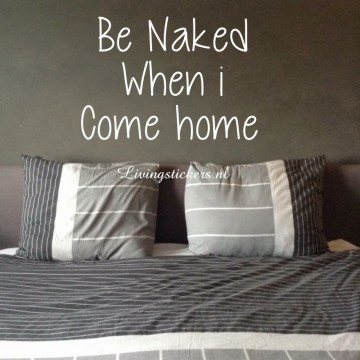 Slaapkamersticker Be naked