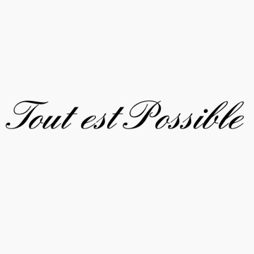 Slaapkamersticker Tout est possible