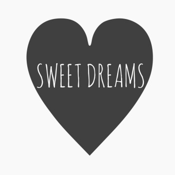 Slaapkamersticker Sweet dreams hart