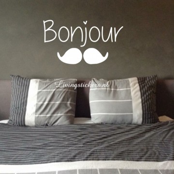 Slaapkamersticker Bonjour