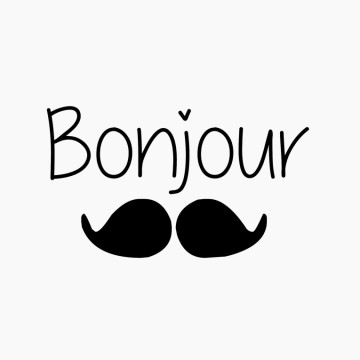 Slaapkamersticker Bonjour