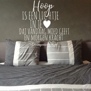 Slaapkamersticker Hoop is een lichtje