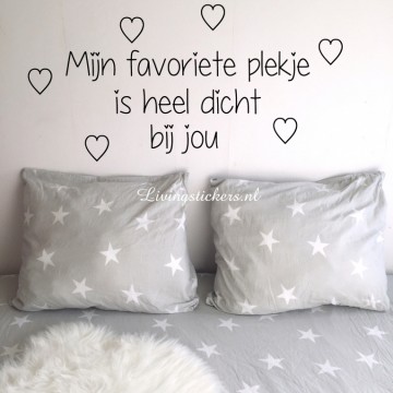 Slaapkamersticker Mijn favoriete plekje