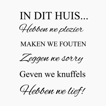 Trapsticker In dit huis