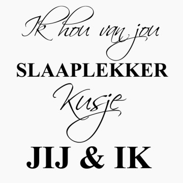 Slaapkamersticker Ik hou van jou jij & ik