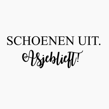 Trapsticker Schoenen uit