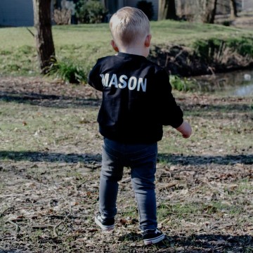 Jogging bomberjack voor babys en kids met naam 1 0