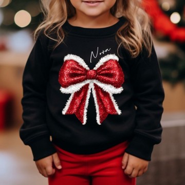 Kerst strik met naam meisje