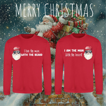 Kersttuien living met achtergrond baard