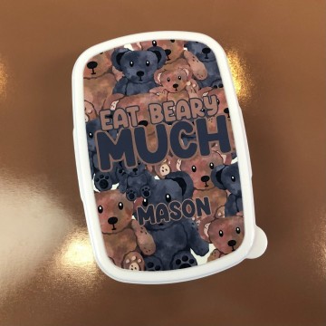 Kinder broodtrommel teddy eat beary much met eigennaam 0 0