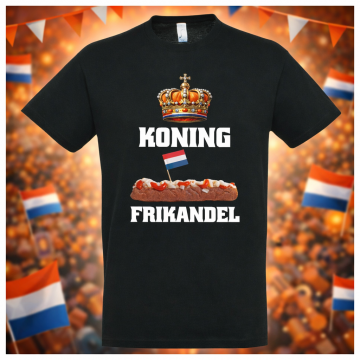 Koning frikandel met achtergrond zwart livingstickers
