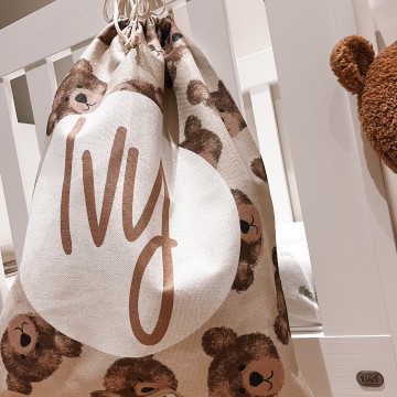 Kraamcadeau box opbergzak met kindernaam 2