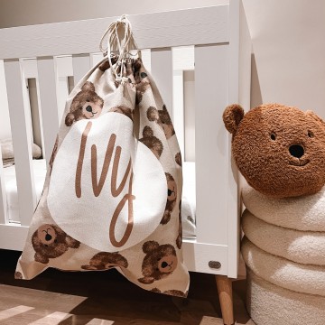 Kraamcadeau box opbergzak met kindernaam