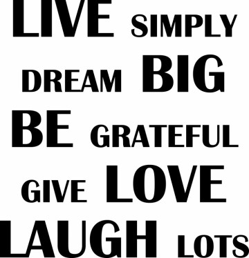 Slaapkamersticker Live simply